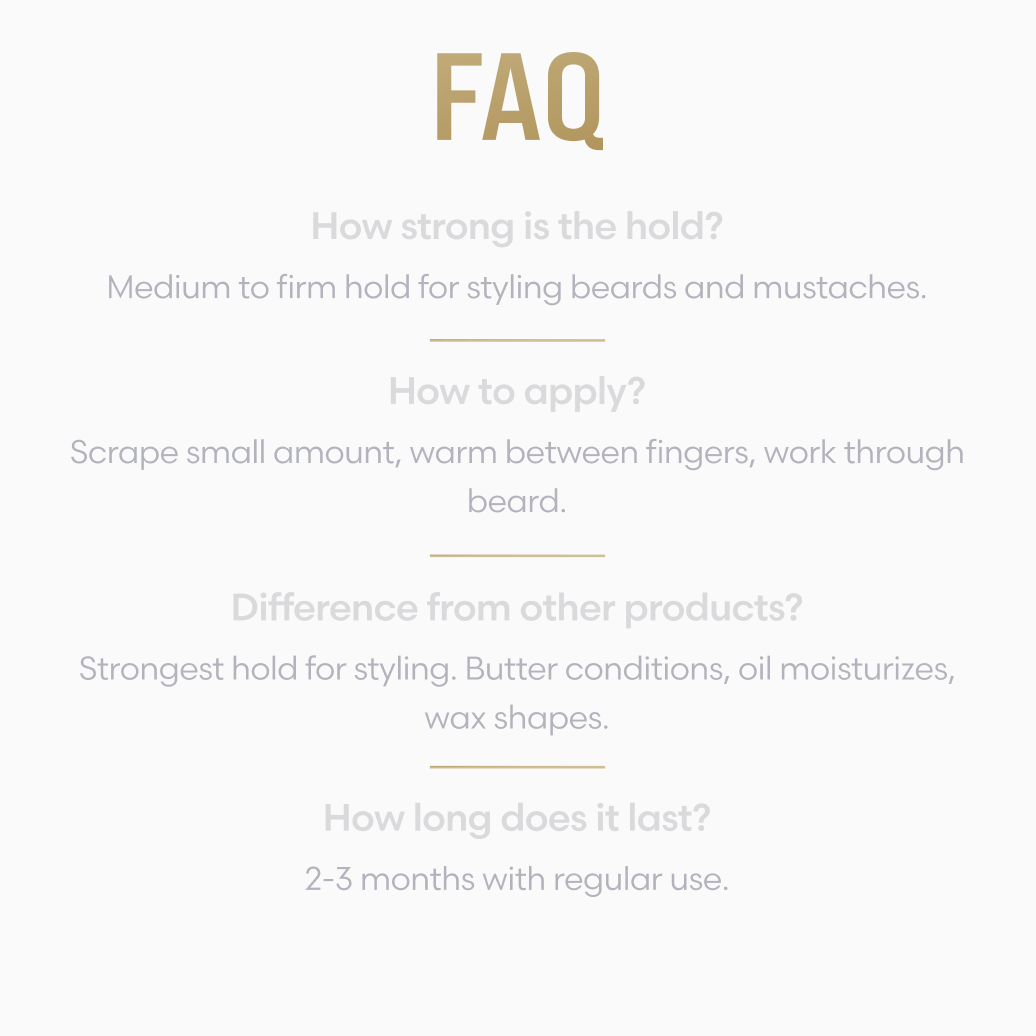 Clear Mustache Wax for a Natural Hold - Cosmetic - Faithful Nutrition