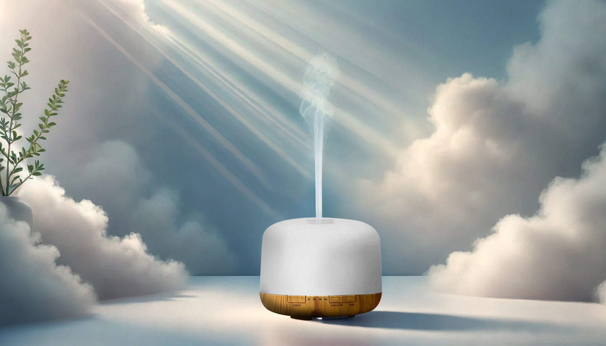 Aroma Diffuser With Wood Grain Base (USB) - Diffuser - Faithful Nutrition