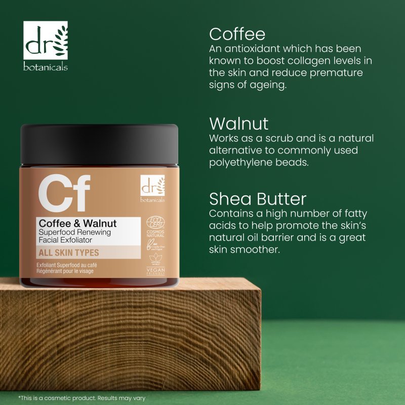 Coffee Superfood Renewing Facial Exfoliator 60ml - Exfoliator - Faithful Nutrition