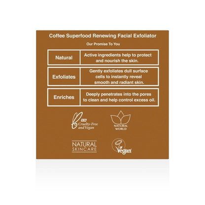 Coffee Superfood Renewing Facial Exfoliator 60ml - Exfoliator - Faithful Nutrition