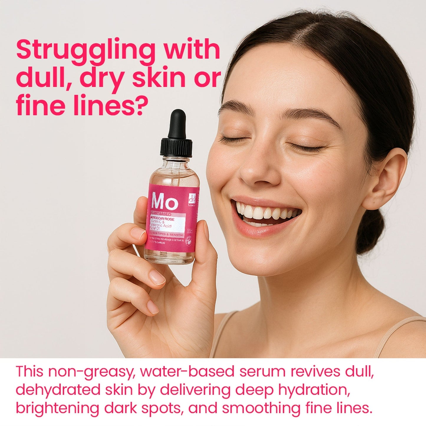 Moroccan Rose Facial Oil with Hyaluronic Acid & Vitamin C - Facial Oil - Faithful Nutrition