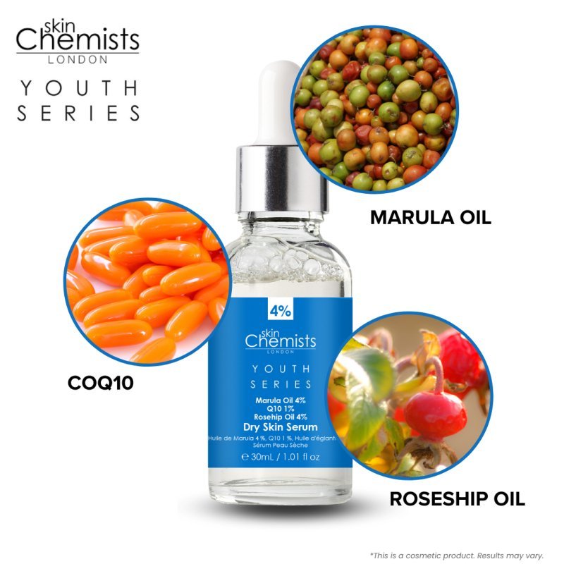 Dry Skin Serum Marulua Oil 4%, Q10 1%, Rosehip Oil 4% 30ml - Facial Serum - Faithful Nutrition