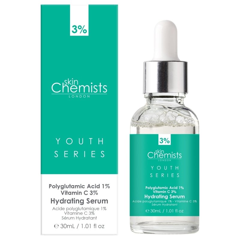 Hydrating Serum Polyglutamic Acid 1%, Vitamin C 3% 30ml - Facial Serum - Faithful Nutrition