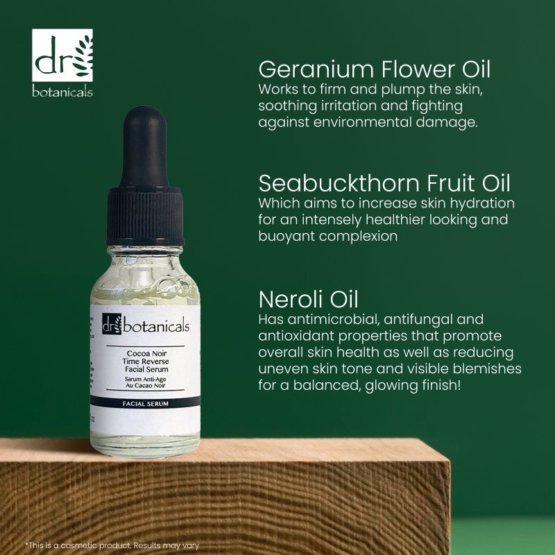 Cocoa Noir Time Reverse Facial Serum 15ml - Facial Serum - Faithful Nutrition