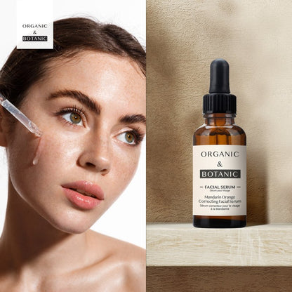 Mandarin Orange Correcting Facial Serum - 30ml - Brightening & Hydrating with Vitamin C, Aloe Vera, & Sea Buckthorn for Radiant, Even - Toned Skin - Facial Serum - Faithful Nutrition