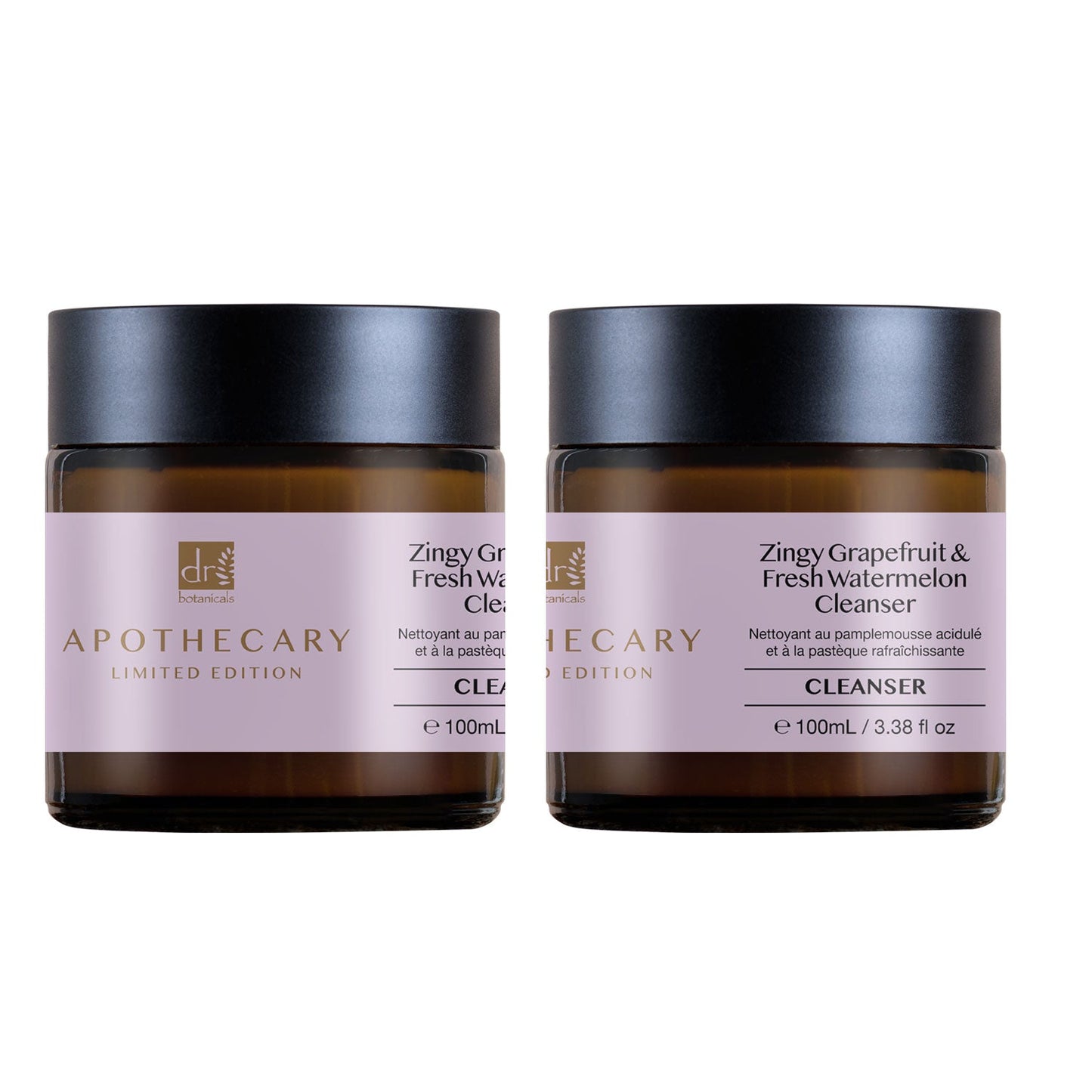 Dr Botanicals Zingy Grapefruit & Fresh Watermelon Cleanser 100ml x 2 - Faithful Nutrition