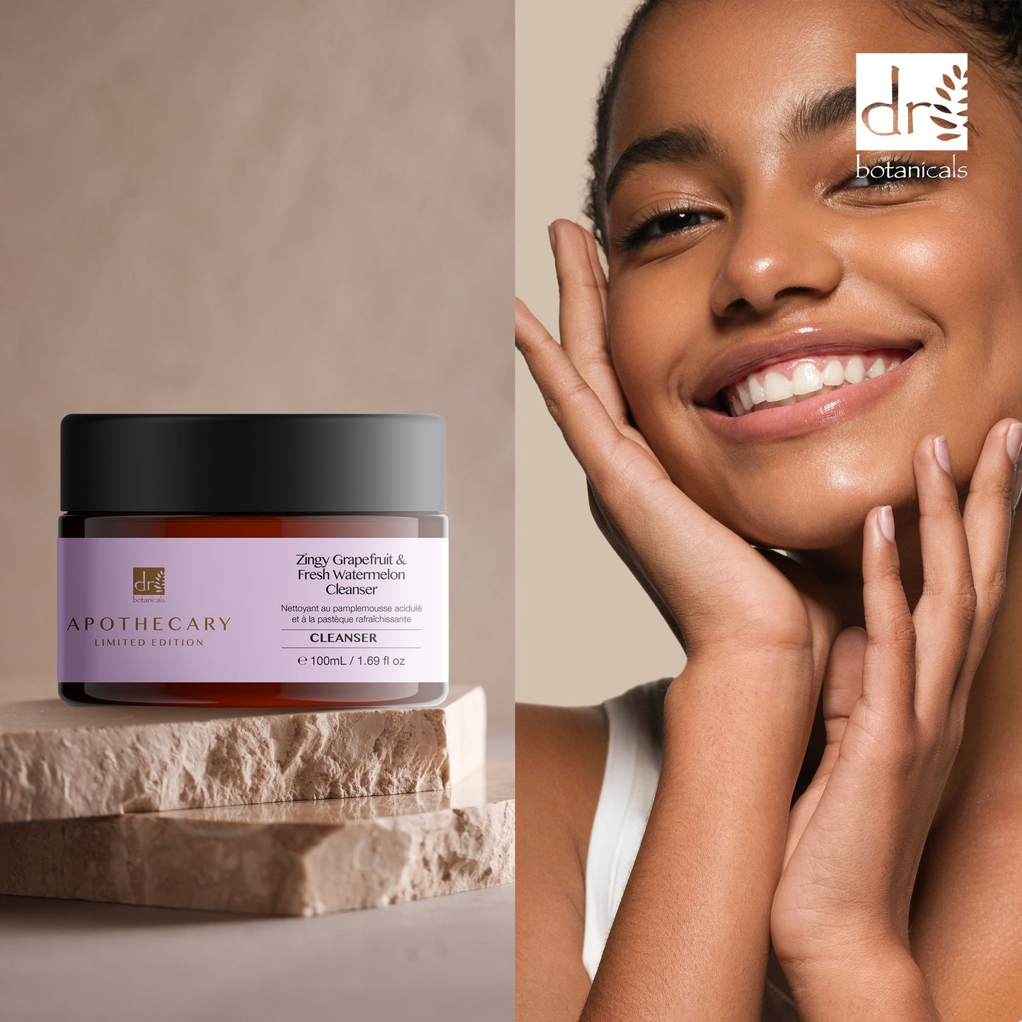 Dr Botanicals Zingy Grapefruit & Fresh Watermelon Cleanser 100ml x 2 - Faithful Nutrition