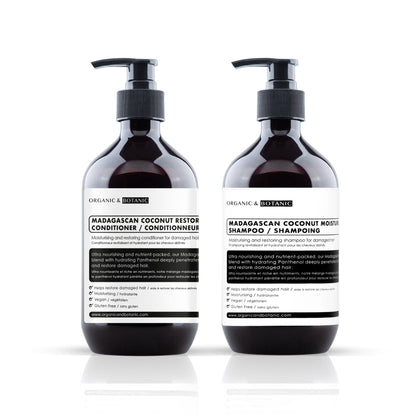 Organic & Botanic Madagascan Coconut Shampoo & Conditioner - Faithful Nutrition