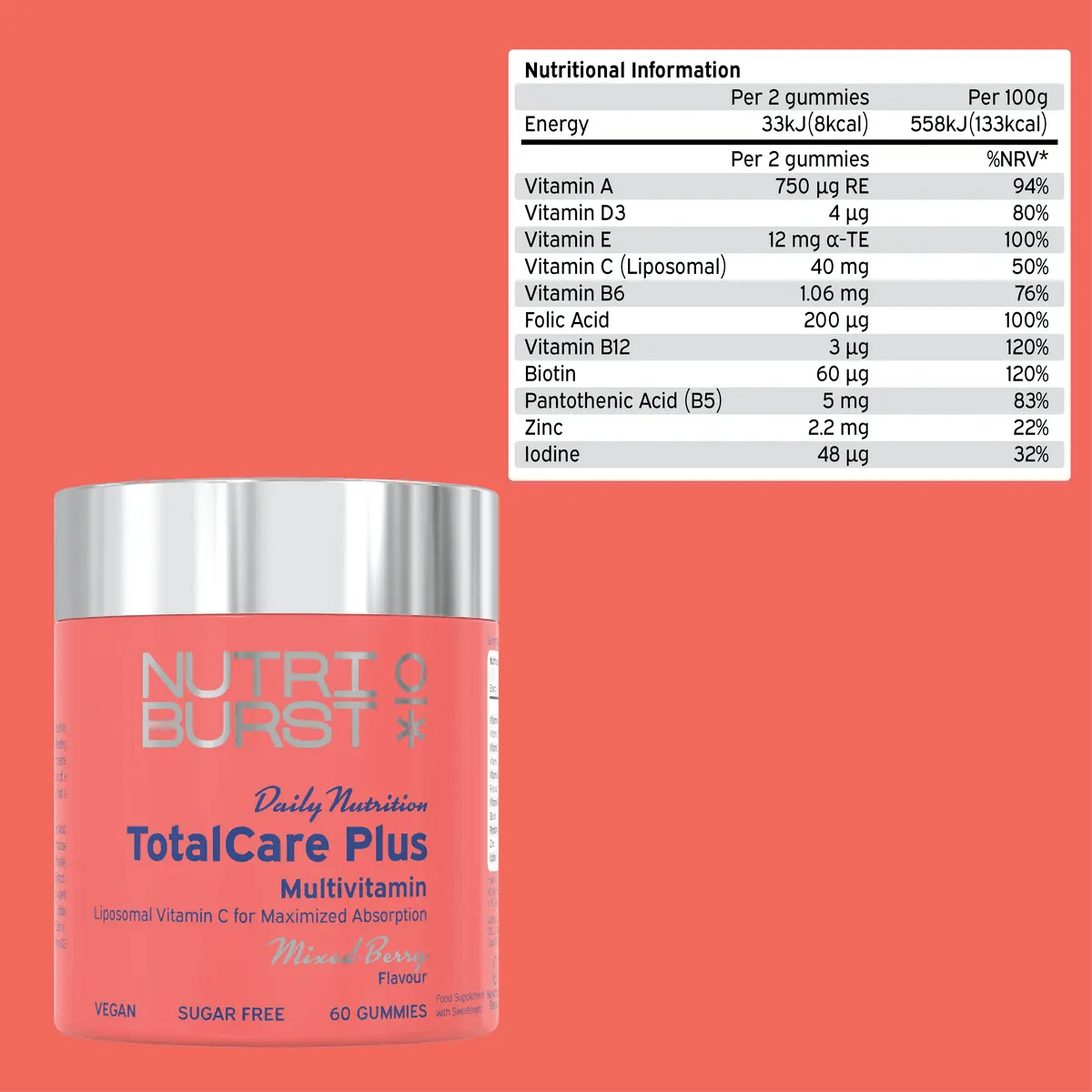 Nutriburst Totalcare Plus 60 Gummies - Gummies - Faithful Nutrition