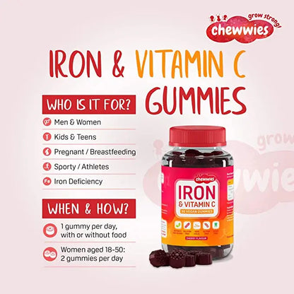 Chewwies Gummies with Iron and vitamin C - Gummies - Faithful Nutrition