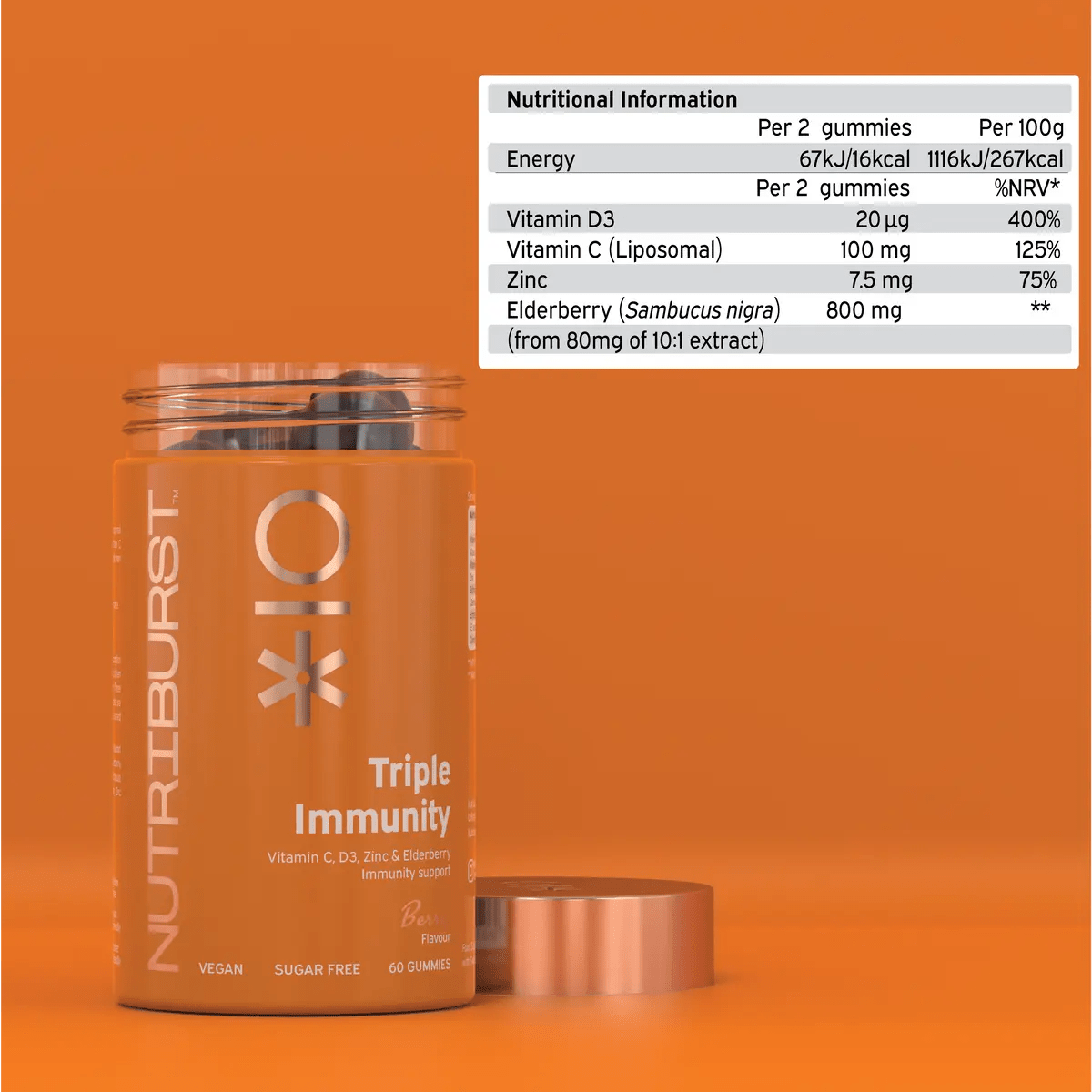 Nutriburst Triple Immunity - Gummies - Faithful Nutrition