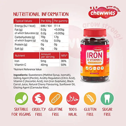 Chewwies Gummies with Iron and vitamin C - Gummies - Faithful Nutrition