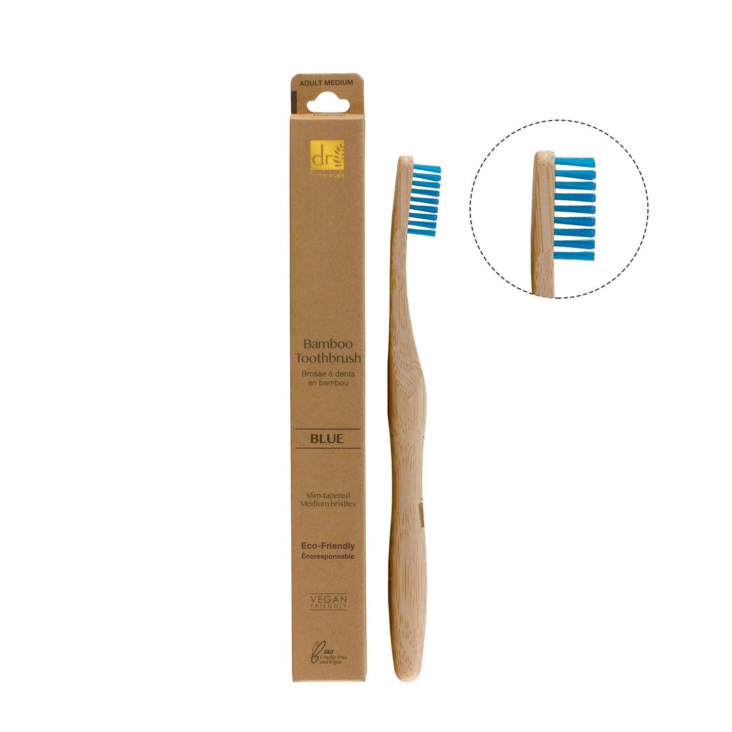 Dr Botanicals Bamboo Toothbrush Blue Twin Value Savings Pack - Kit - Faithful Nutrition
