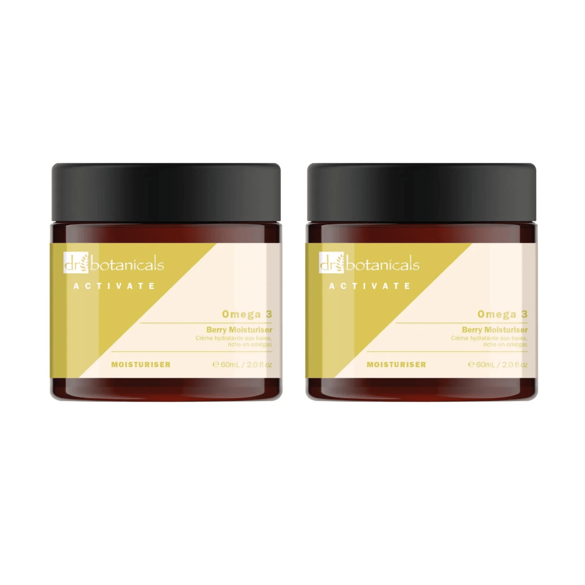 Dr Botanicals Activate Omega 3 Berry Moisturiser 60ml Twin Value Savings Pack - Kit - Faithful Nutrition
