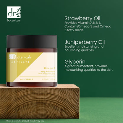 Dr Botanicals Activate Omega 3 Berry Moisturiser 60ml Twin Value Savings Pack - Kit - Faithful Nutrition
