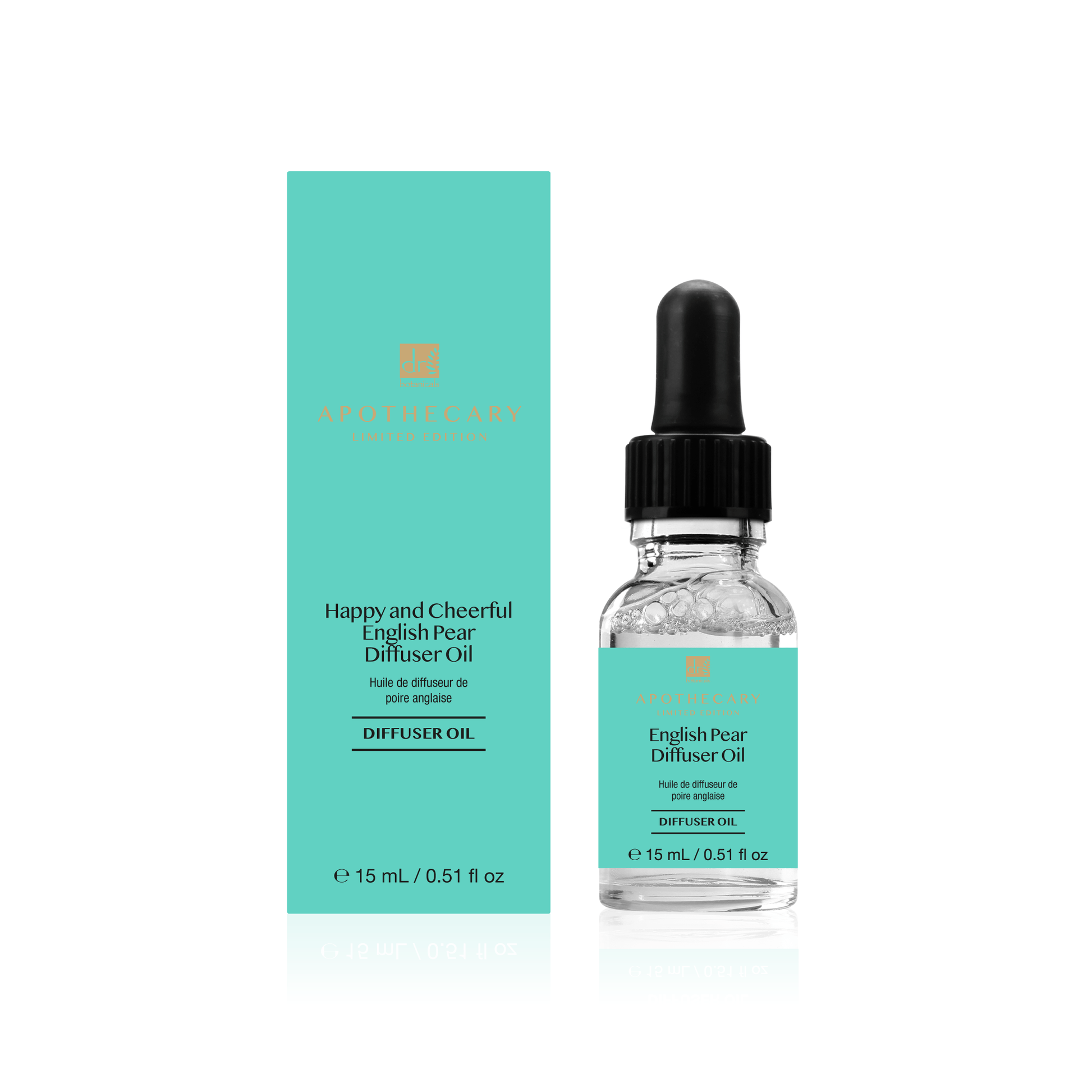 Dr Botanicals Happy & Cheerful English Pear Diffuser Oil 15ml Twin Value Savings Pack - Kit - Faithful Nutrition