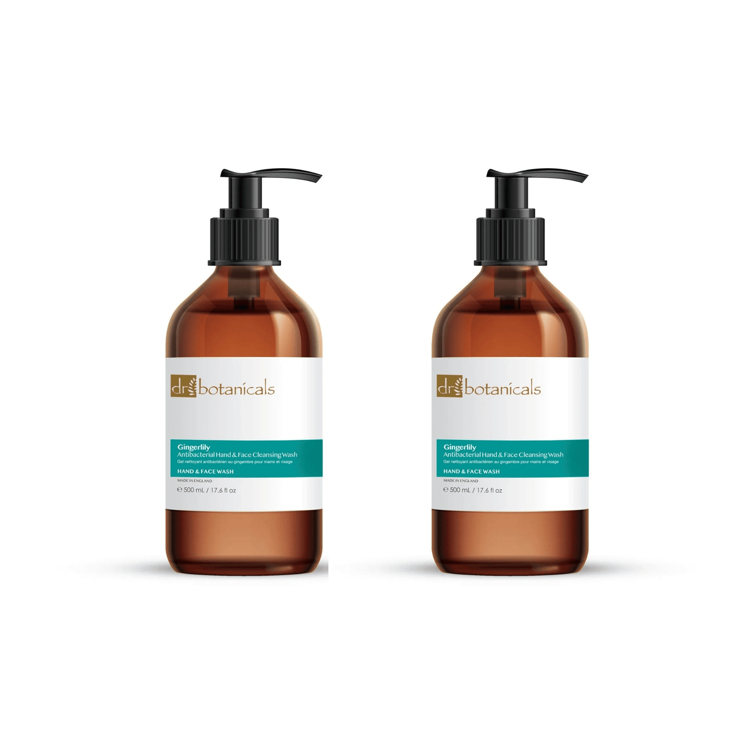 Dr Botanicals Gingerlily Hand & Face Cleansing Wash 500ml Twin Value Savings Pack - Kit - Faithful Nutrition