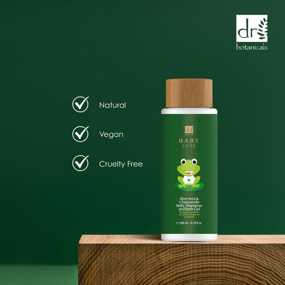 Dr Botanicals Baby Lux Aloe Vera & Chamomile Baby Shampoo & Bath Gel 200ml Twin Value Savings Pack - Kit - Faithful Nutrition