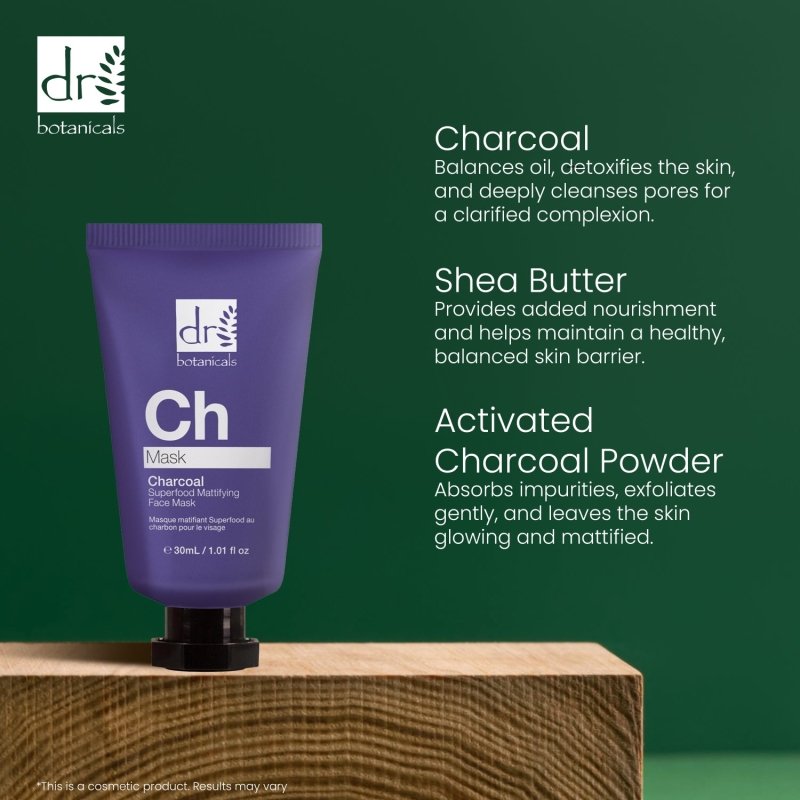 Charcoal Superfood Mattifying Face Mask - Mask - Faithful Nutrition