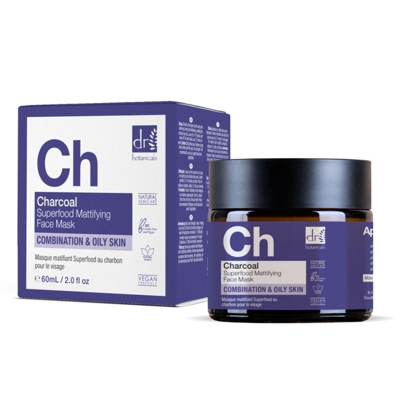 Charcoal Superfood Mattifying Face Mask 60ml - Mask - Faithful Nutrition