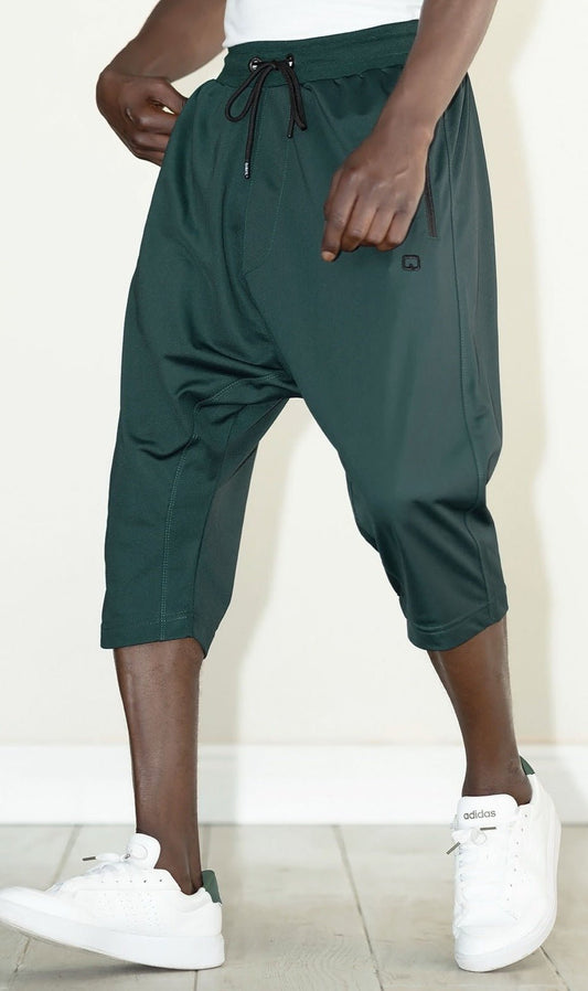 QL Relaxed Lightweight Cropped Joggers in Green - Men Clothing - Faithful Nutrition