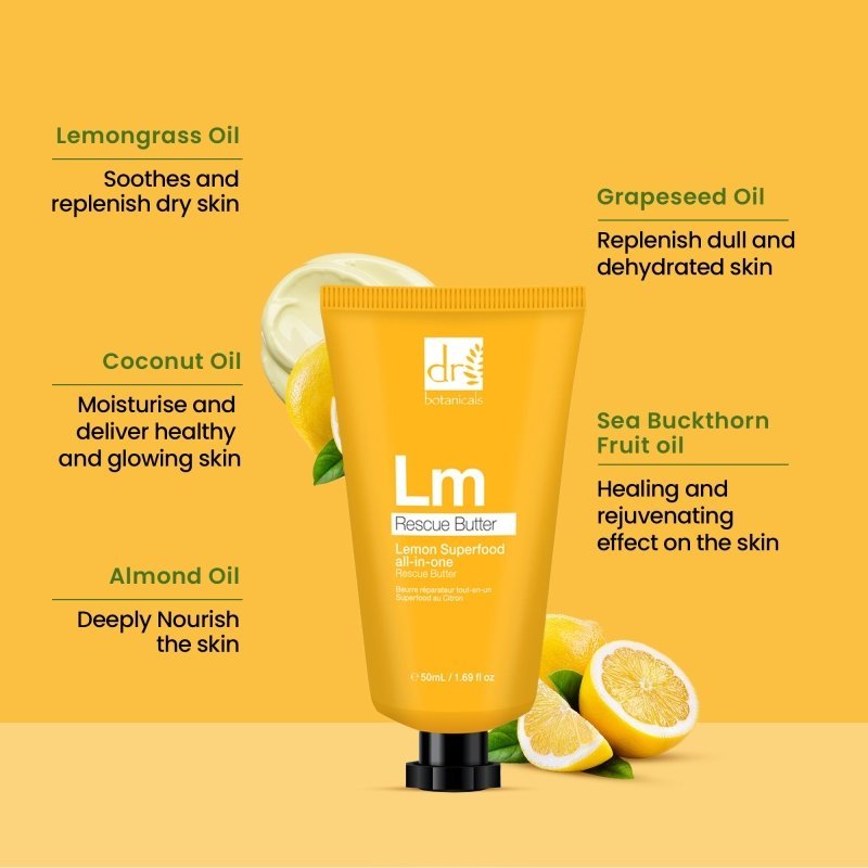 Lemon Superfood All - In - One Rescue Butter 50ml - Moisturiser - Faithful Nutrition
