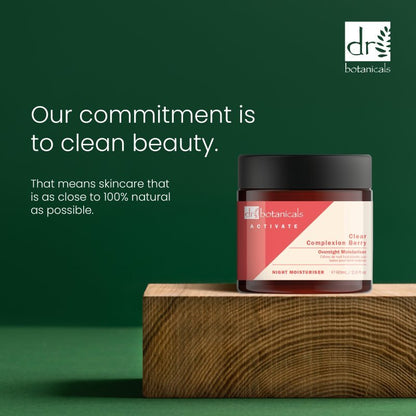Activate Clear Complexion Berry Overnight Moisturiser 60ml - Moisturiser - Faithful Nutrition