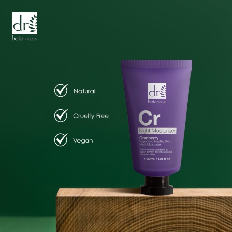 Cranberry Superfood Healthy Skin Night Moisturiser 30ml - Moisturiser - Faithful Nutrition