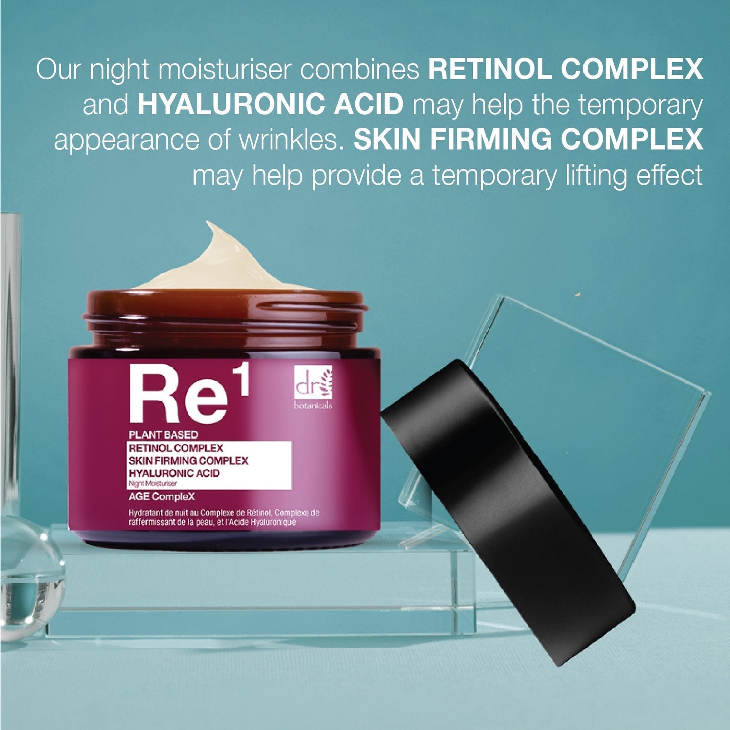 Retinol Complex 1%, Skin Firming Complex 1% & Hyaluronic Acid 1% Night Moisturiser 60ml - Moisturiser - Faithful Nutrition
