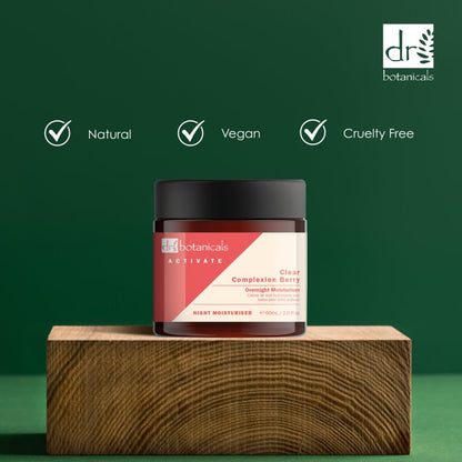 Activate Clear Complexion Berry Overnight Moisturiser 60ml - Moisturiser - Faithful Nutrition