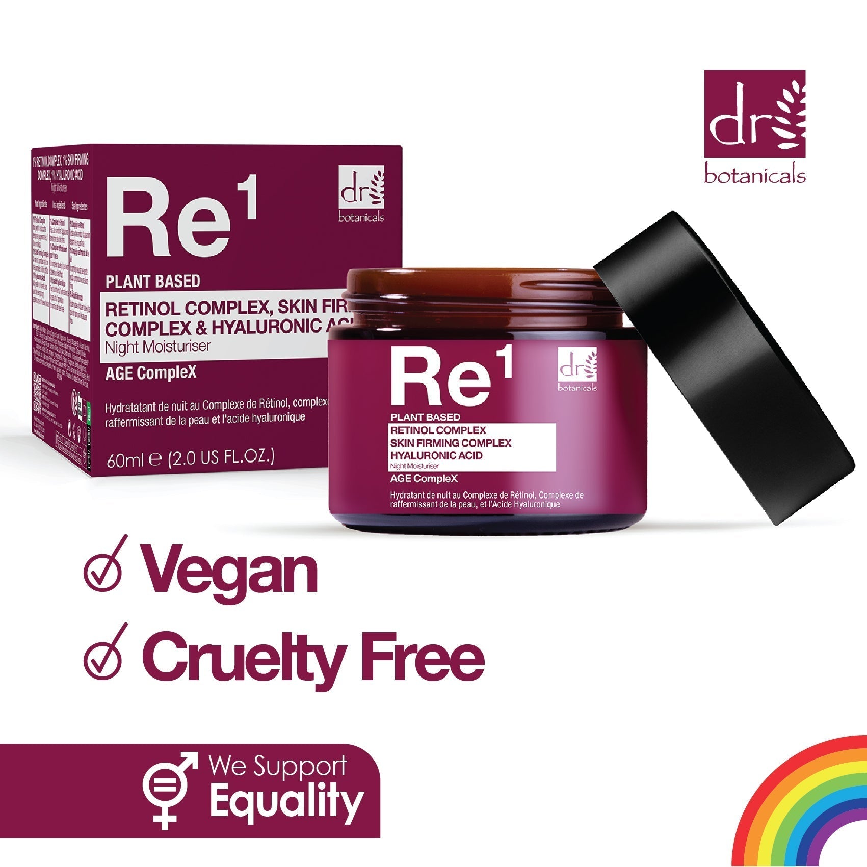 Retinol Complex 1%, Skin Firming Complex 1% & Hyaluronic Acid 1% Night Moisturiser 60ml - Moisturiser - Faithful Nutrition