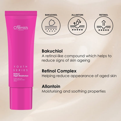 Retinol & Bakuchiol Night Moisturiser 50ml - Moisturiser - Faithful Nutrition