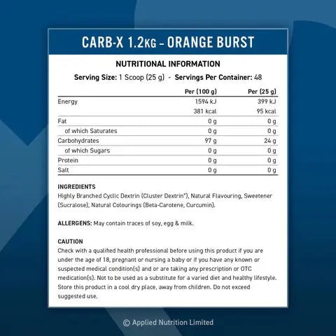 Applied Nutrition Carb X 1.2kg - Powder - Faithful Nutrition