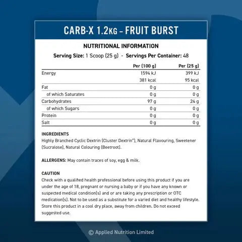 Applied Nutrition Carb X 1.2kg - Powder - Faithful Nutrition