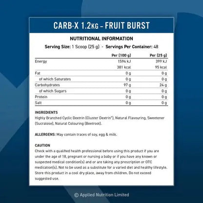Applied Nutrition Carb X 1.2kg - Powder - Faithful Nutrition