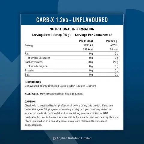 Applied Nutrition Carb X 1.2kg - Powder - Faithful Nutrition