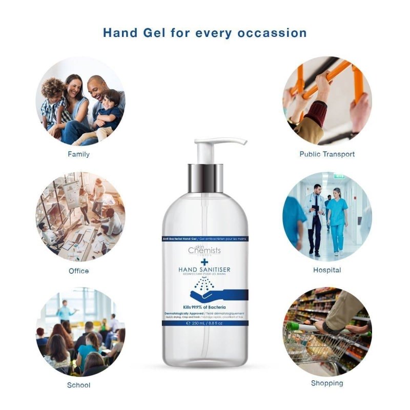 skinChemists Hand Sanitiser 250ml - PPE - Faithful Nutrition