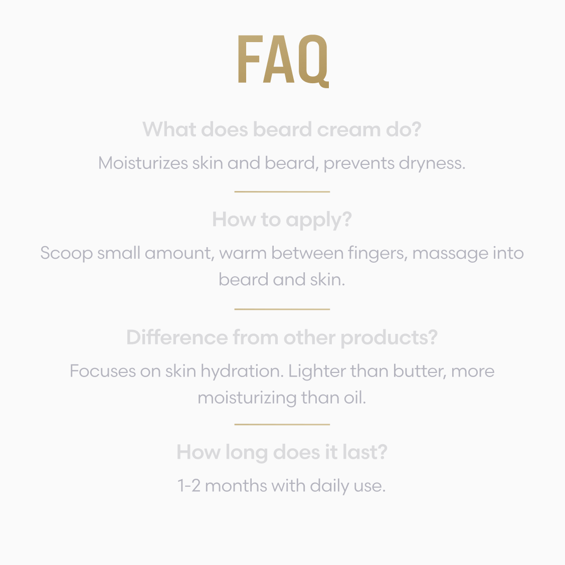 Beard Cream: Defeat Dryness and Itch - Skin Care - Faithful Nutrition