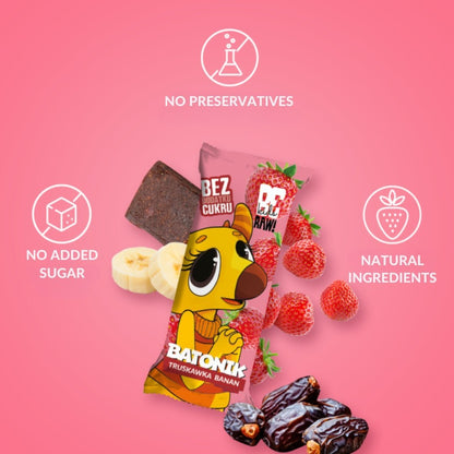 Kids Strawberry - Banana Bar 25g - Snack - Faithful Nutrition