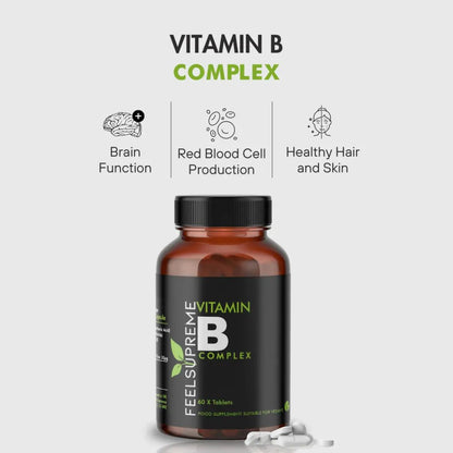 Feel Supreme Vitamin B Complex 60 Tablets - Tablets - Faithful Nutrition